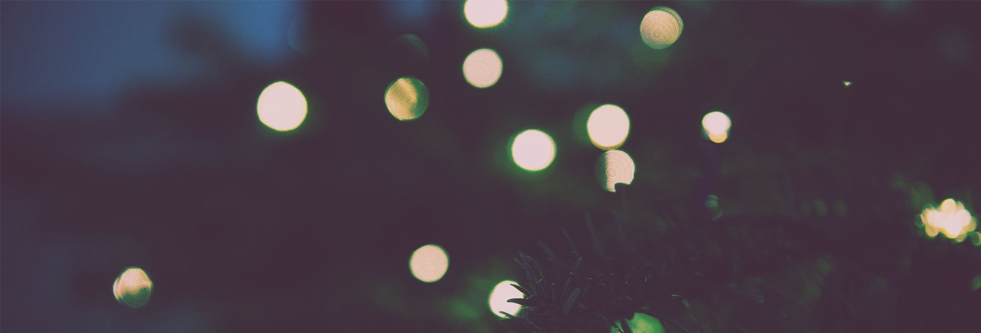 Christmas Tree Lights Church Website Banner